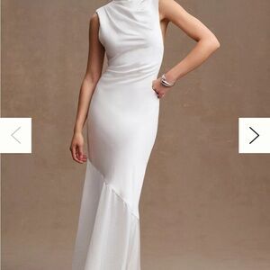 Significant Other Brand White Cowl Neck Dress